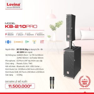 Loa cột Lovina KB-210 Pro | Thông tin chi tiết