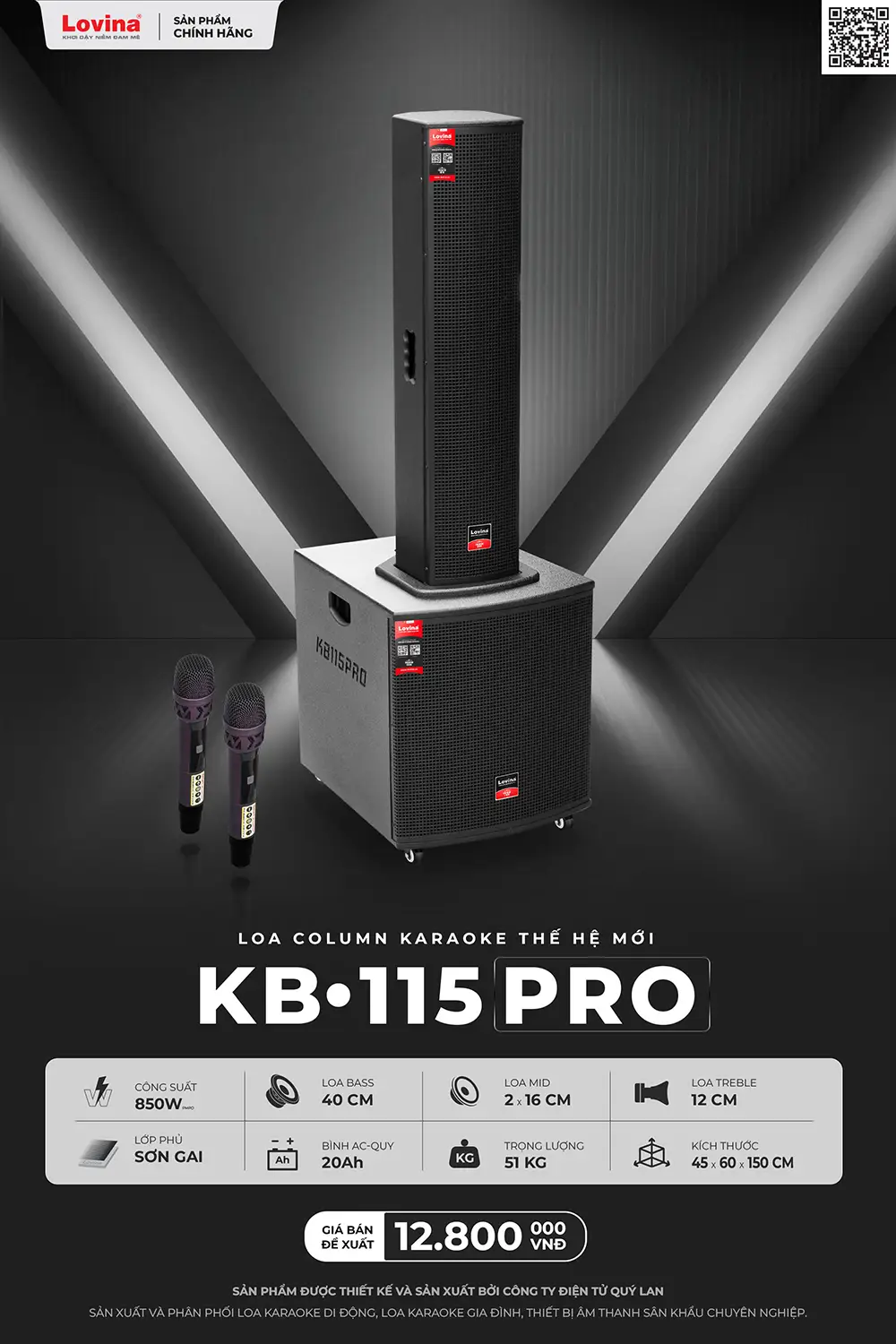 Loa sự kiện Lovina KB-115PRO | Thông tin chi tiết