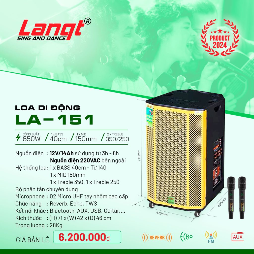 Loa kéo Lanqt LA-151 | Thông số chi tiết