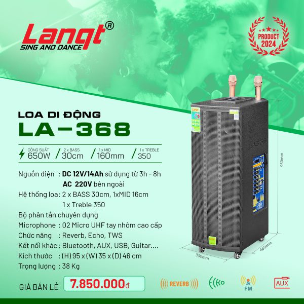 Loa kéo Lanqt LA-368 | Thông tin chi tiết