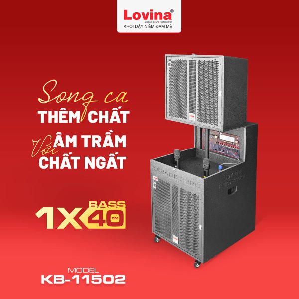 KB 11502 Ads 02 Lovina | Loa kéo, Loa karaoke, Âm thanh chính hãng