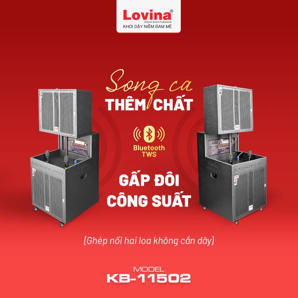 KB 11502 Ads 03 Lovina | Loa kéo, Loa karaoke, Âm thanh chính hãng