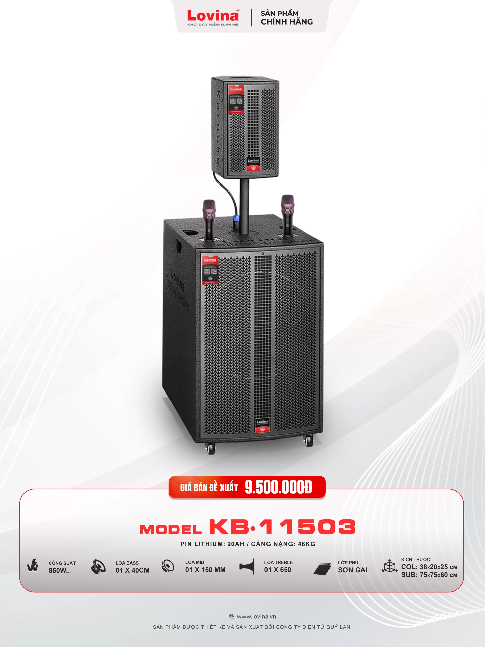 Loa sự kiện Lovina KB-11503 bass 40cm 3 Lovina | Loa kéo, Loa karaoke, Âm thanh chính hãng KB 11503 WEB scaled Lovina | Loa kéo, Loa karaoke, Âm thanh chính hãng