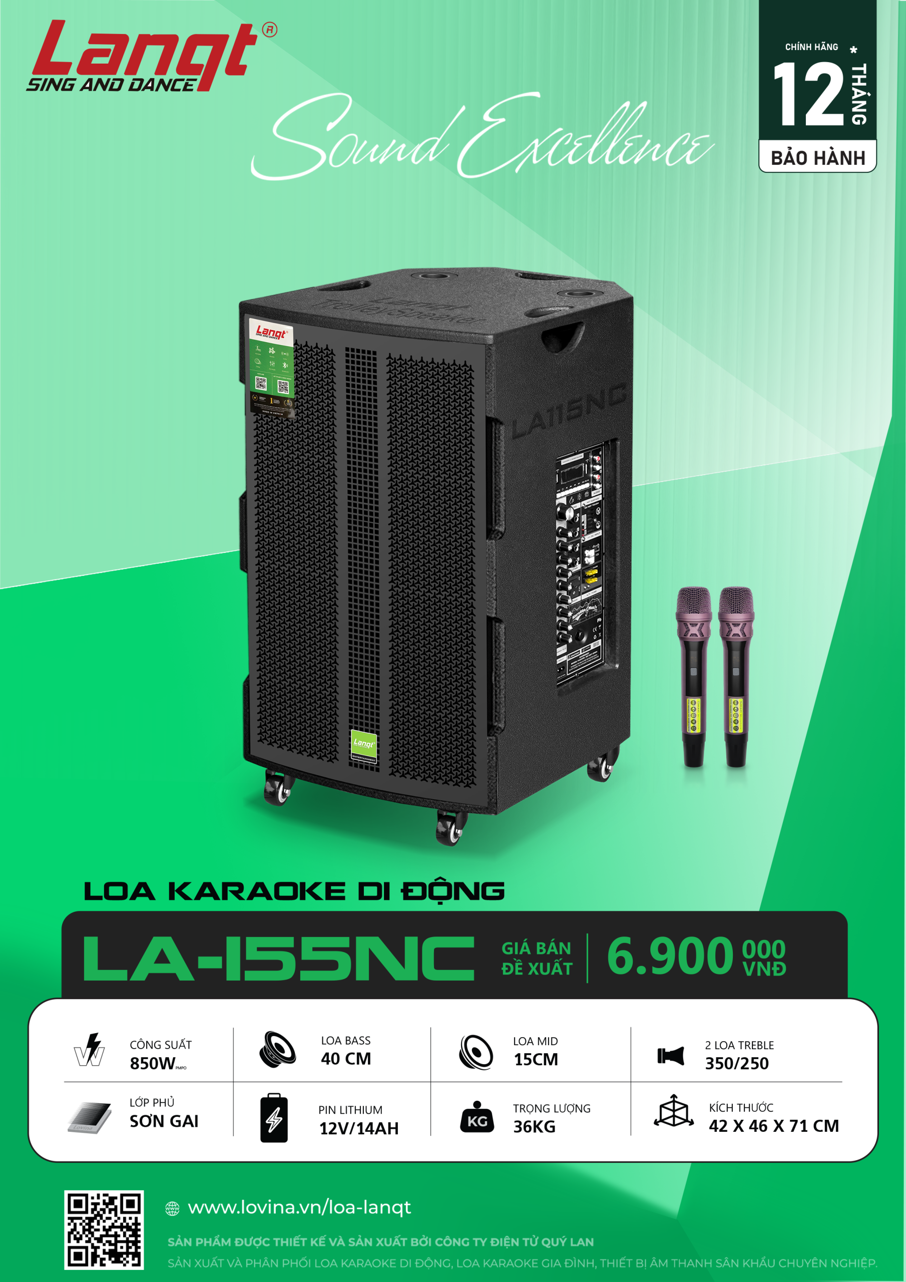 Loa kéo Lanqt LA-115NC Bass 40cm 2 Lovina | Loa kéo, Loa karaoke, Âm thanh chính hãng LA 115NC BANNER scaled Lovina | Loa kéo, Loa karaoke, Âm thanh chính hãng