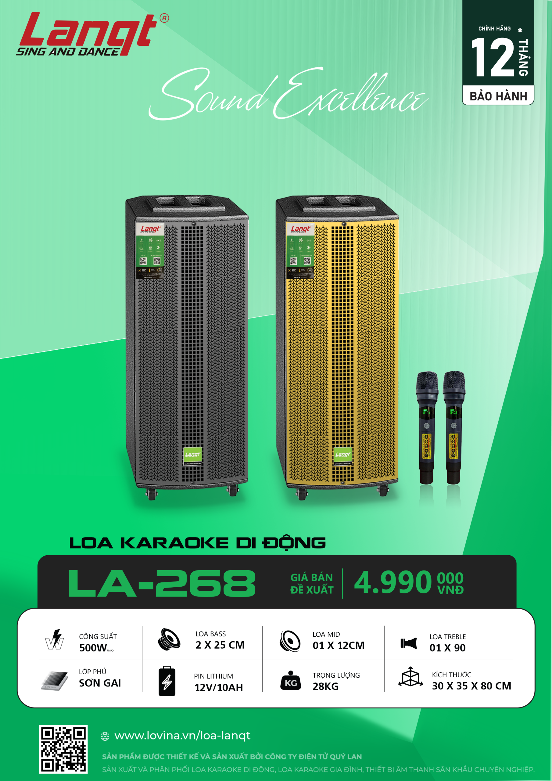 LA 268 BANNER scaled Lovina | Loa kéo, Loa karaoke, Âm thanh chính hãng