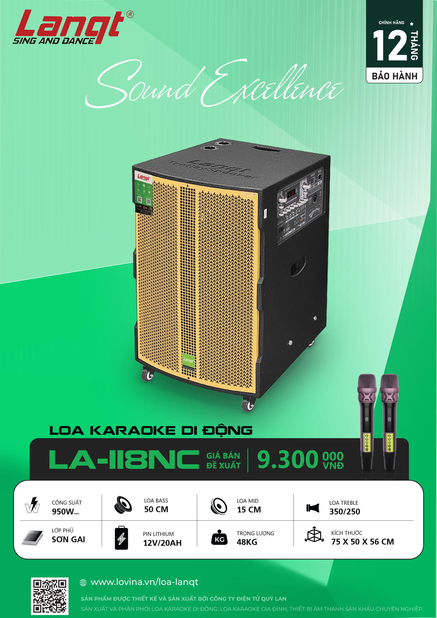 Loa kéo Lanqt LA-118NC Bass 50cm 2 Lovina | Loa kéo, Loa karaoke, Âm thanh chính hãng LA118NC BANNER scaled Lovina | Loa kéo, Loa karaoke, Âm thanh chính hãng