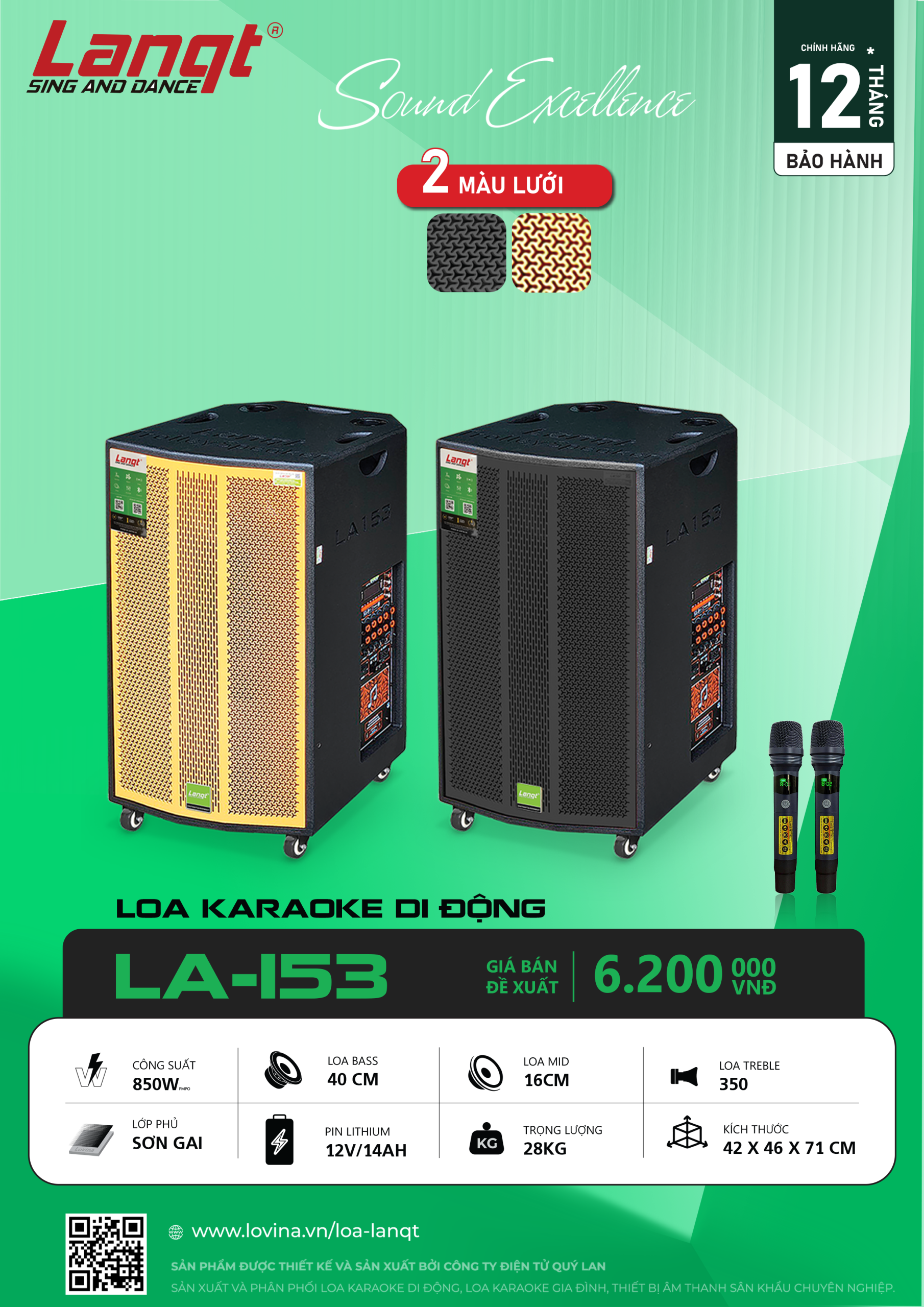 LA153 scaled Lovina | Loa kéo, Loa karaoke, Âm thanh chính hãng