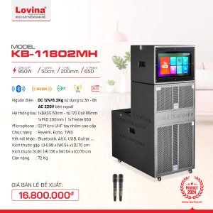 Loa sự kiện Lovina KB-11802MH bass 50cm | Thông tin chi tiết
