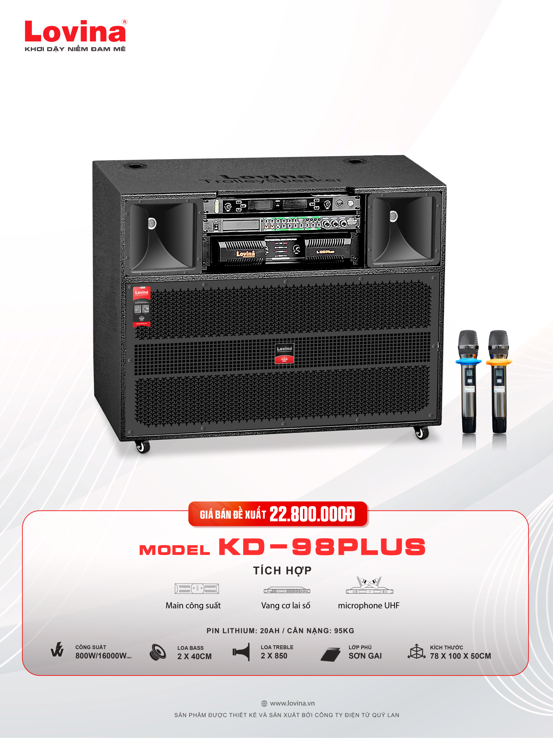 Loa điện 4 tấc đôi Lovina KD-98 Plus 2 Lovina | Loa kéo, Loa karaoke, Âm thanh chính hãng KB 21801B 2026 banner 2 scaled Lovina | Loa kéo, Loa karaoke, Âm thanh chính hãng