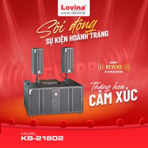 Loa sự kiện Lovina KB-21802 bass đôi 50cm | Reverb