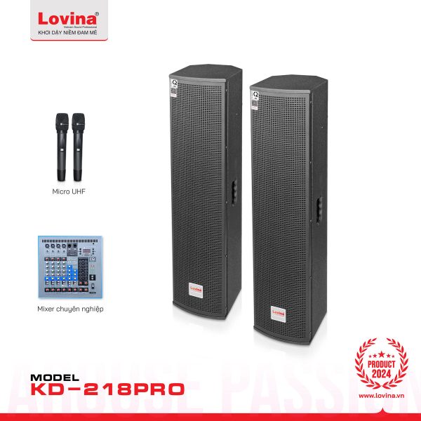 KD 218Pro 3 Lovina | Loa kéo, Loa karaoke, Âm thanh chính hãng