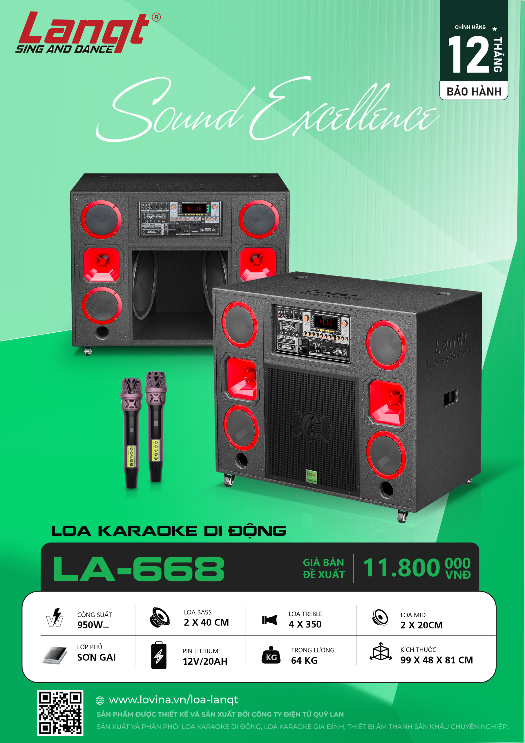 LA 668 BANNER scaled Lovina | Loa kéo, Loa karaoke, Âm thanh chính hãng