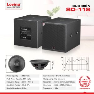 Loa SUB điện Lovina SD-118 | Thông tin chi tiết