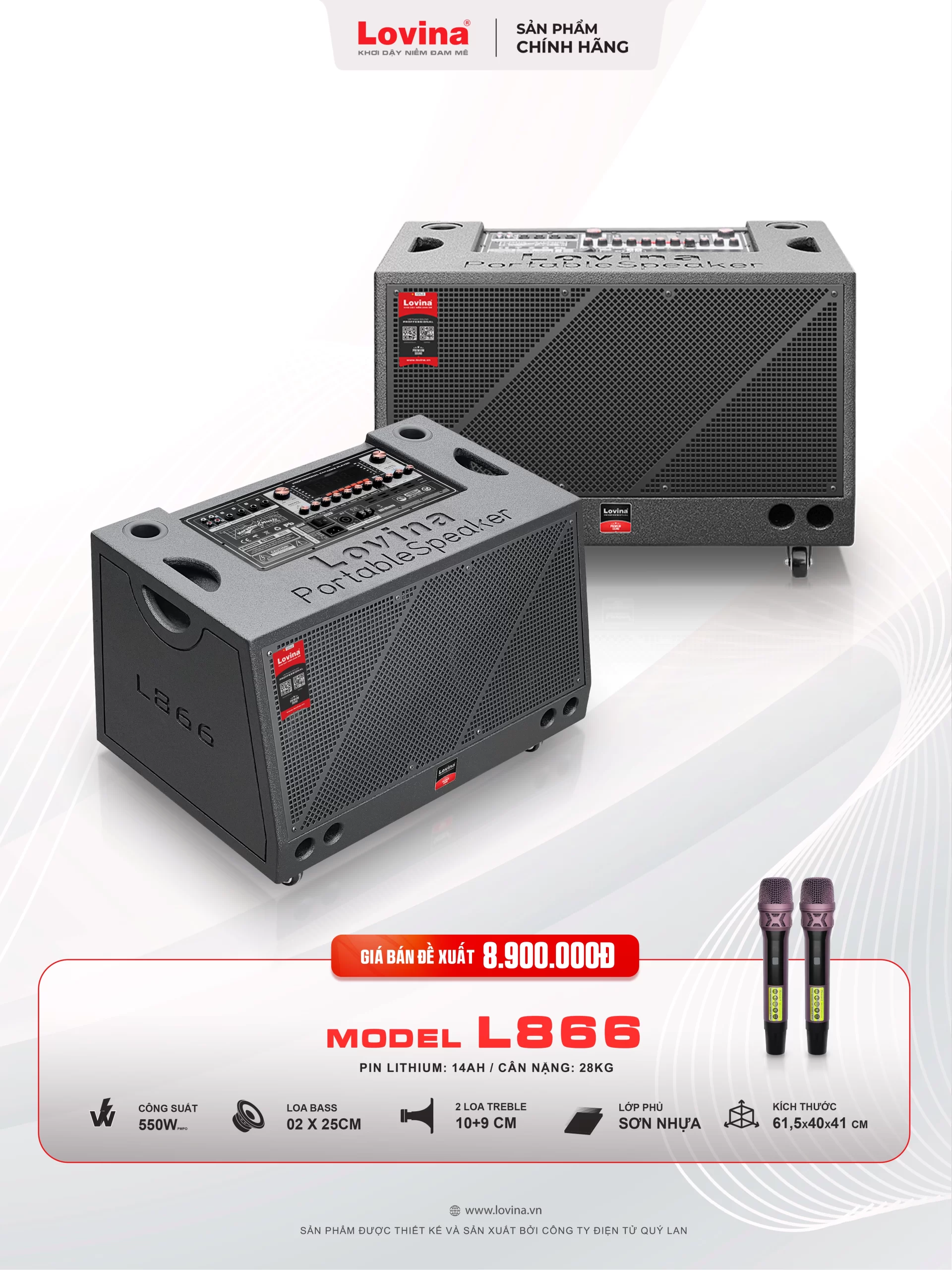 Loa di động mini Lovina L866 bass đôi 25 6 Lovina | Loa kéo, Loa karaoke, Âm thanh chính hãng L866 WEB1 scaled Lovina | Loa kéo, Loa karaoke, Âm thanh chính hãng