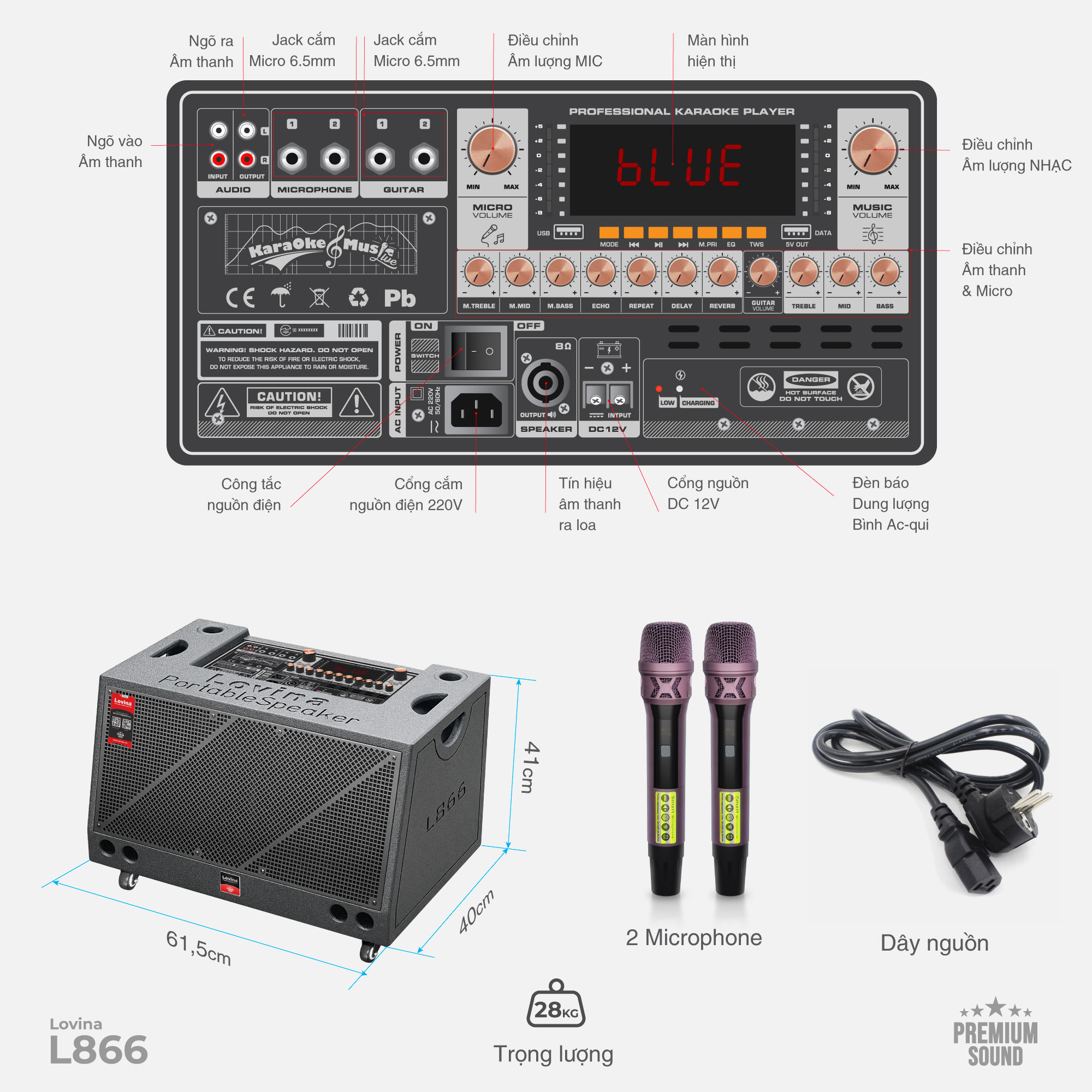 Loa di động mini Lovina L866 bass đôi 25 10 Lovina | Loa kéo, Loa karaoke, Âm thanh chính hãng L866 board Lovina | Loa kéo, Loa karaoke, Âm thanh chính hãng