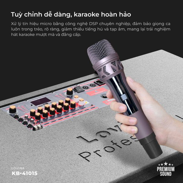 Loa karaoke di động Lovina KB-41015 | Micro chuyên nghiệp