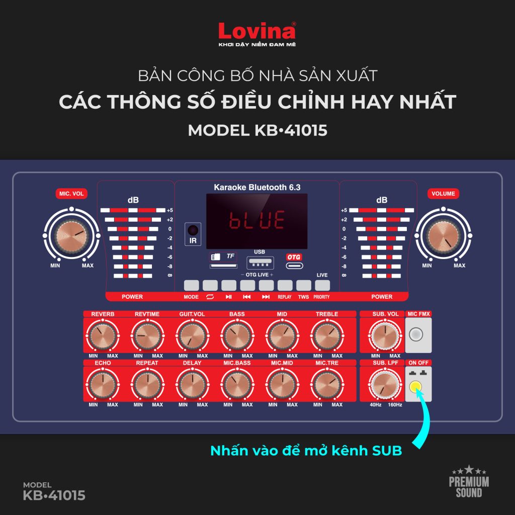 Loa karaoke di động Lovina KB-41015 | cách chỉnh loa kéo hay nhất