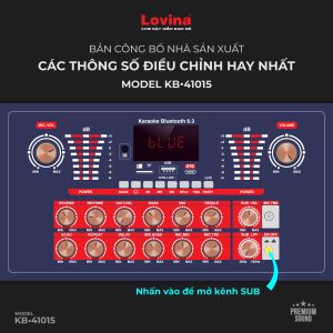 Loa karaoke di động Lovina KB-41015 | cách chỉnh loa kéo hay nhất