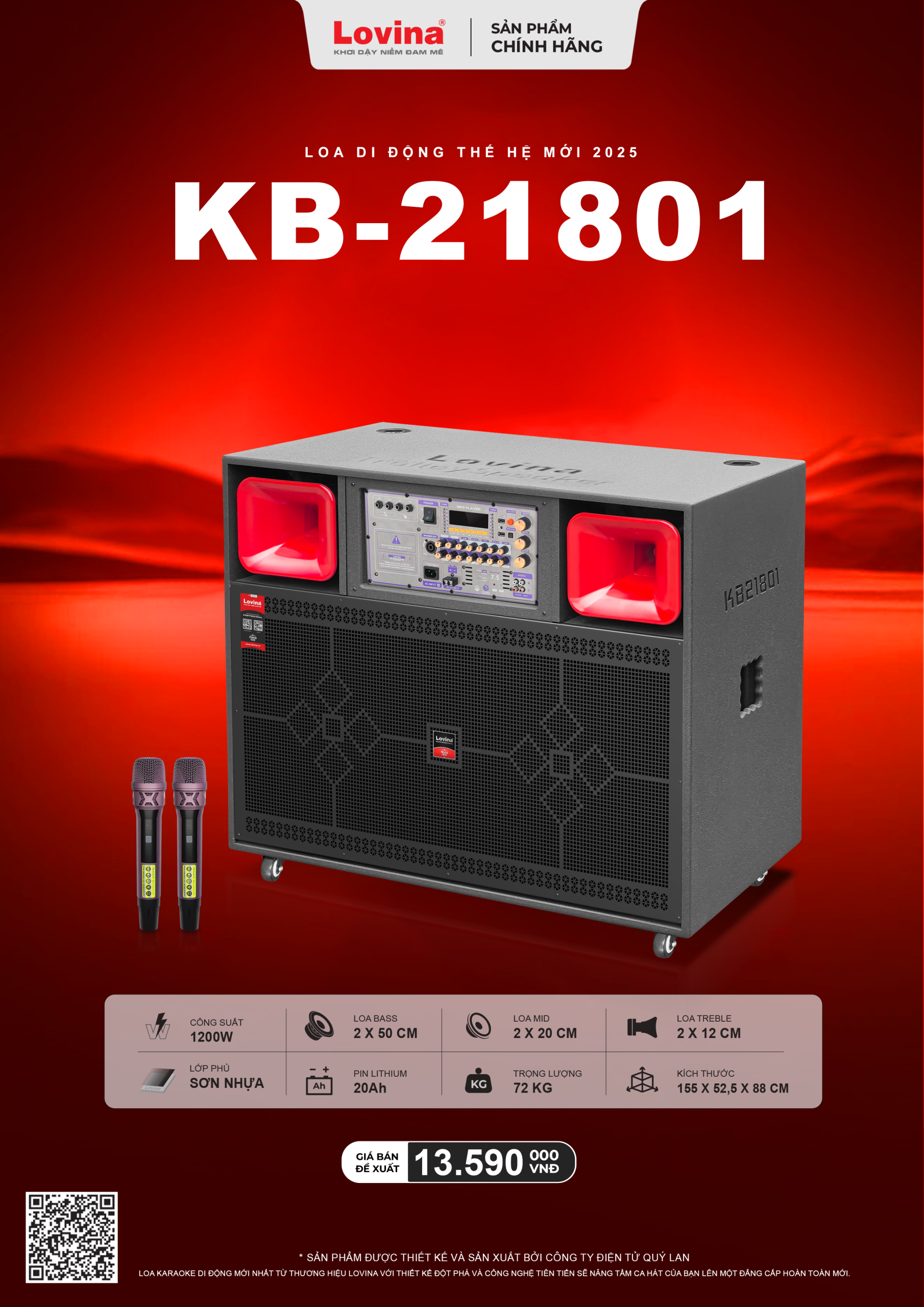 KB 21801 scaled Lovina | Loa kéo, Loa karaoke, Âm thanh chính hãng