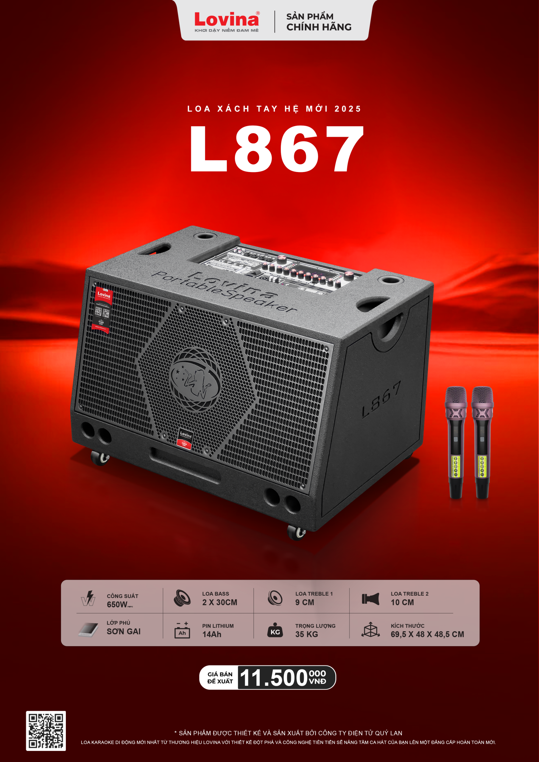 L 867 MOI scaled Lovina | Loa kéo, Loa karaoke, Âm thanh chính hãng