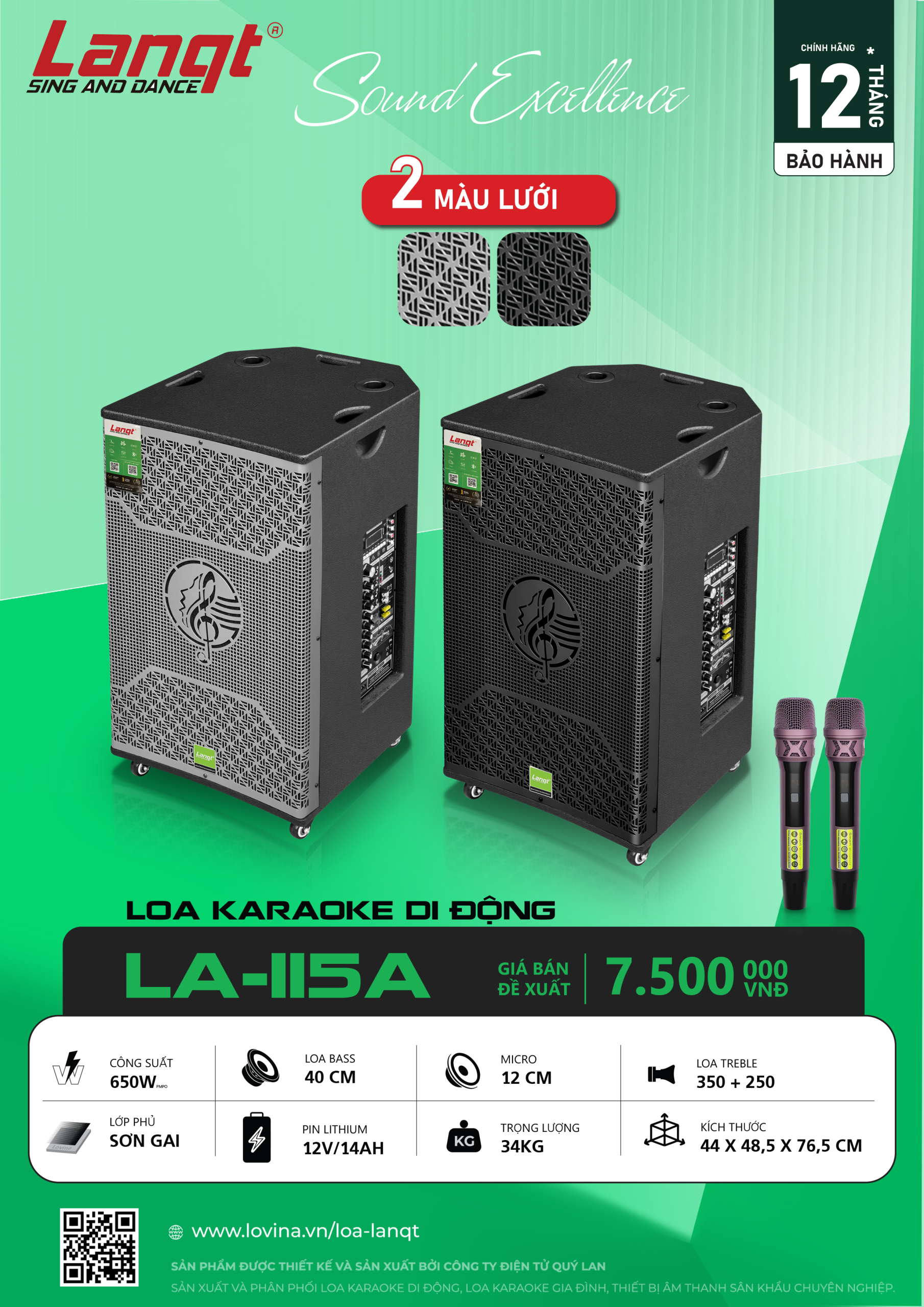 Loa di động 4 tấc đơn Lanqt LA-115A 4 Lovina | Loa kéo, Loa karaoke, Âm thanh chính hãng LA 115A BANNER scaled Lovina | Loa kéo, Loa karaoke, Âm thanh chính hãng