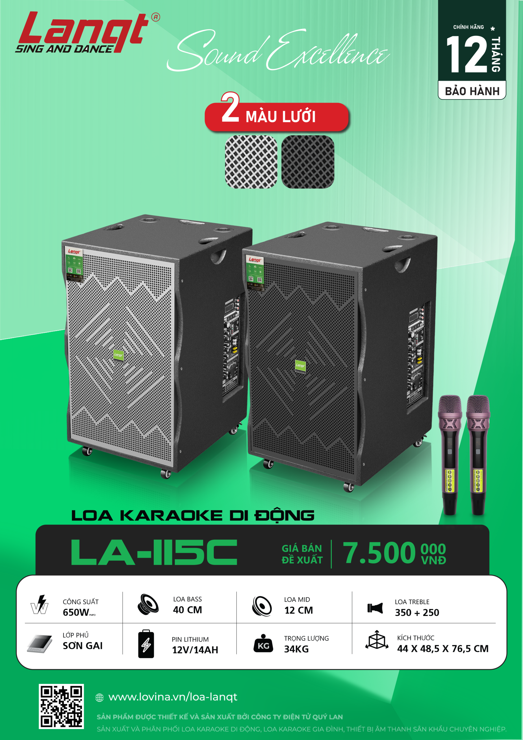 Loa di động 4 tấc đơn Lanqt LA-115C 4 Lovina | Loa kéo, Loa karaoke, Âm thanh chính hãng LA115C BANNER scaled Lovina | Loa kéo, Loa karaoke, Âm thanh chính hãng