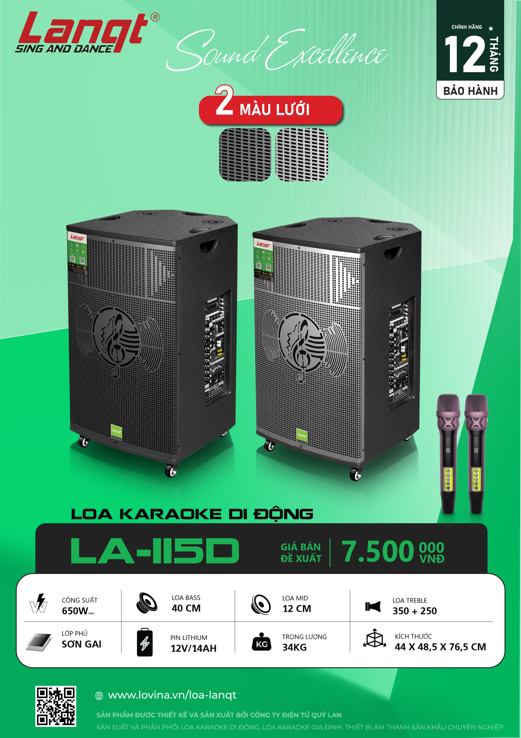 Loa di động 4 tấc đơn Lanqt LA-115D 4 Lovina | Loa kéo, Loa karaoke, Âm thanh chính hãng LA115D BANNER scaled Lovina | Loa kéo, Loa karaoke, Âm thanh chính hãng
