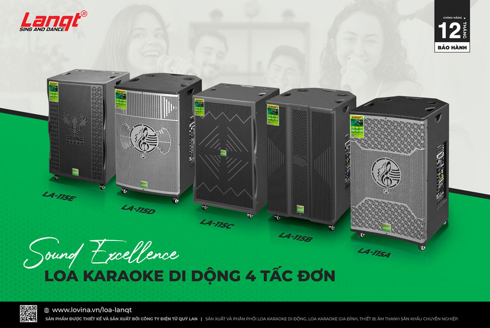 Loa di động 4 tấc đơn Lanqt LA-115A/B/C/D/E