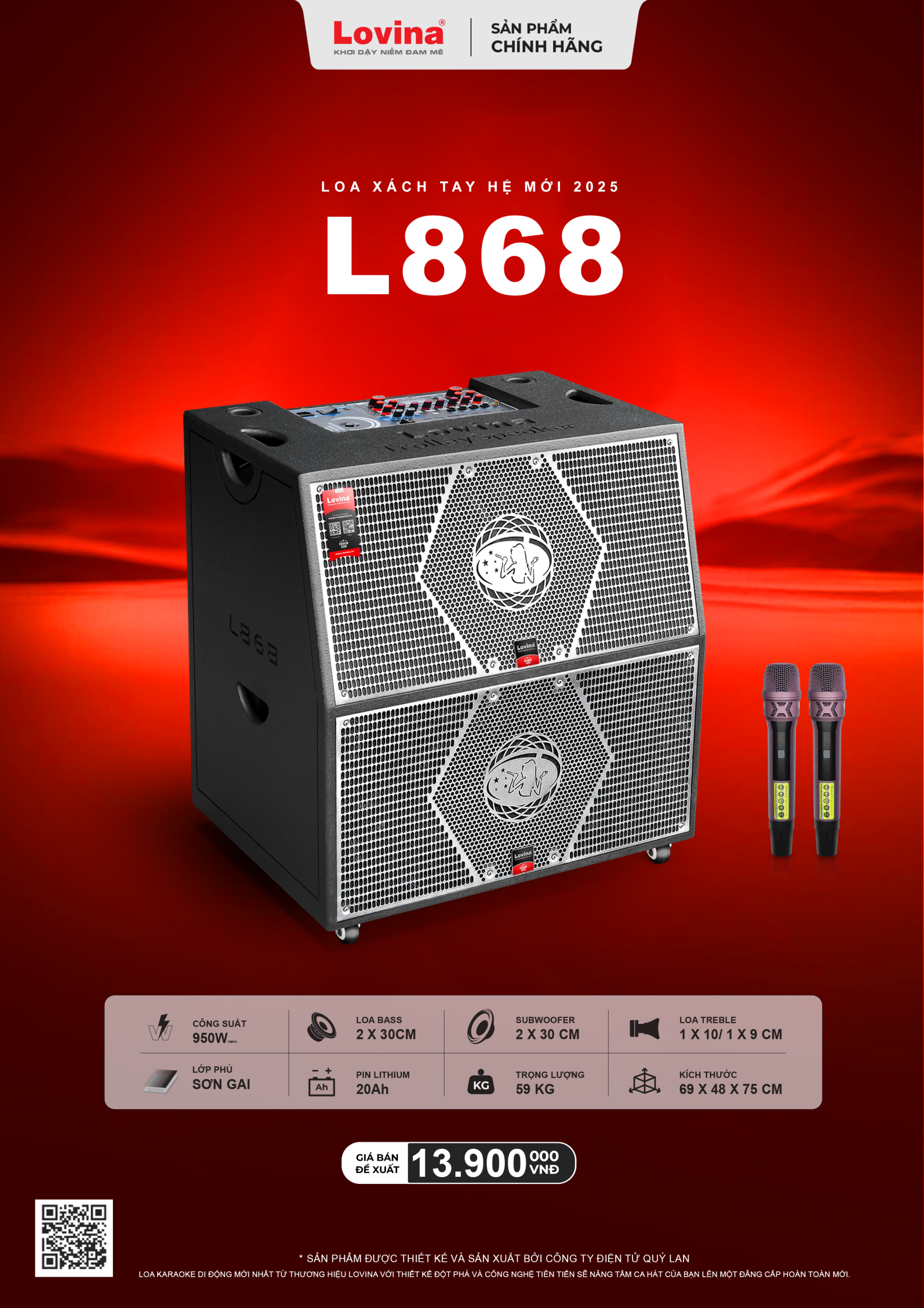 L 868 moi scaled Lovina | Loa kéo, Loa karaoke, Âm thanh chính hãng