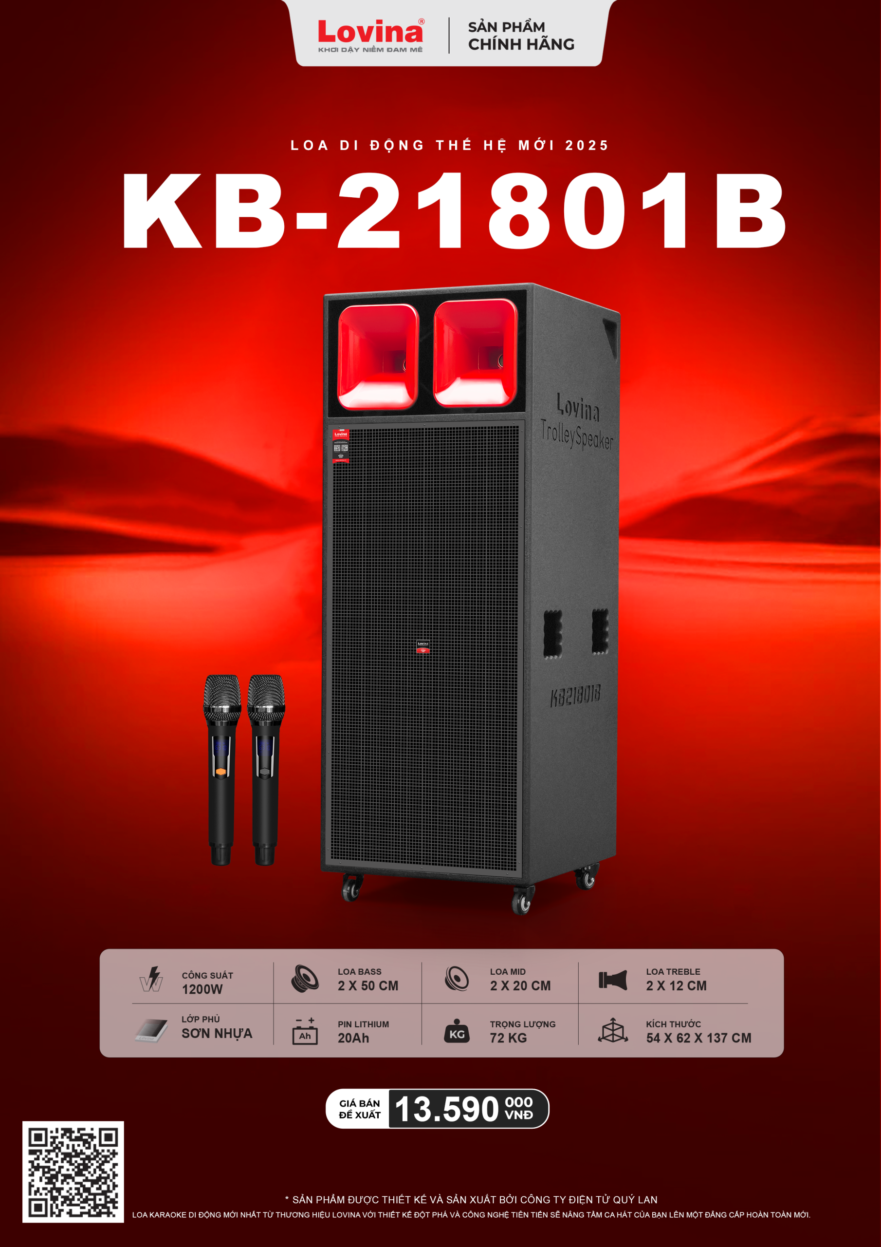 KB 21801B 03 banner 1 scaled Lovina | Loa kéo, Loa karaoke, Âm thanh chính hãng