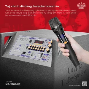 Loa karaoke di động Lovina KB-21801B | Karaoke hoàn hảo