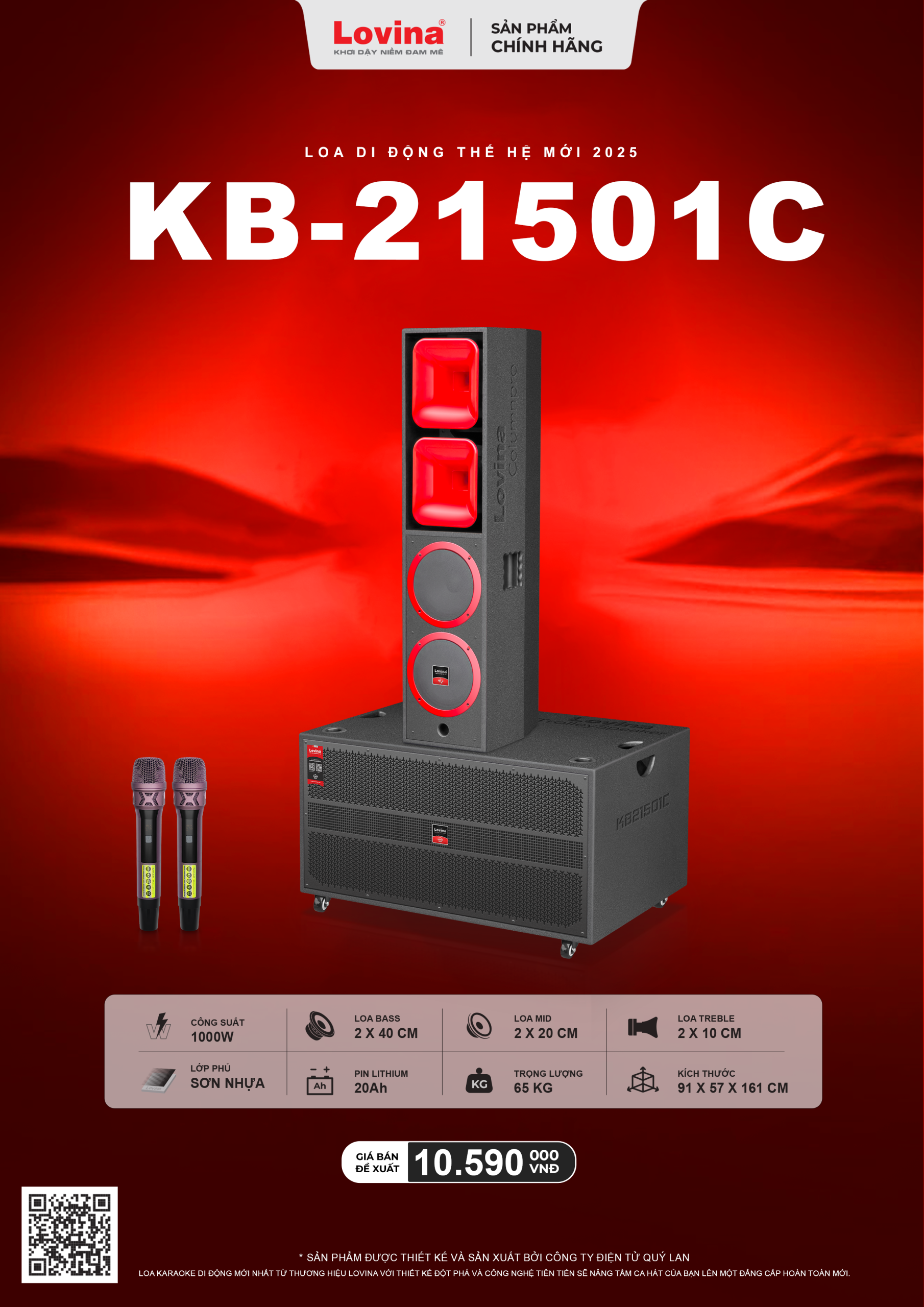 Loa karaoke di động Lovina KB-21501C 14 Lovina | Loa kéo, Loa karaoke, Âm thanh chính hãng KB 21501C MOI scaled Lovina | Loa kéo, Loa karaoke, Âm thanh chính hãng