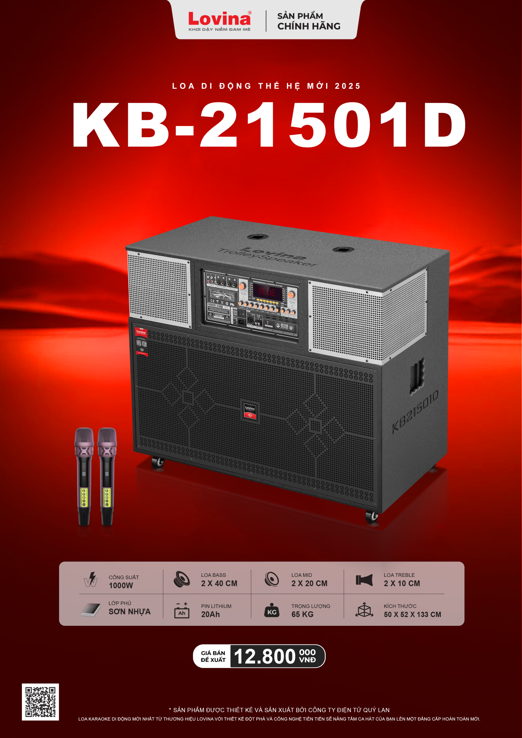 KB 21501D MOI scaled Lovina | Loa kéo, Loa karaoke, Âm thanh chính hãng