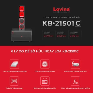 KB21501C 25 Lovina | Loa kéo, Loa karaoke, Âm thanh chính hãng