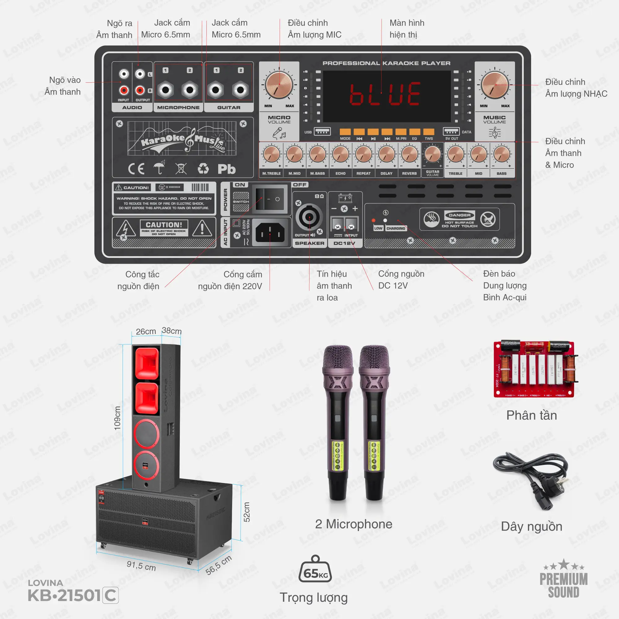 KB21501C 27 Lovina | Loa kéo, Loa karaoke, Âm thanh chính hãng