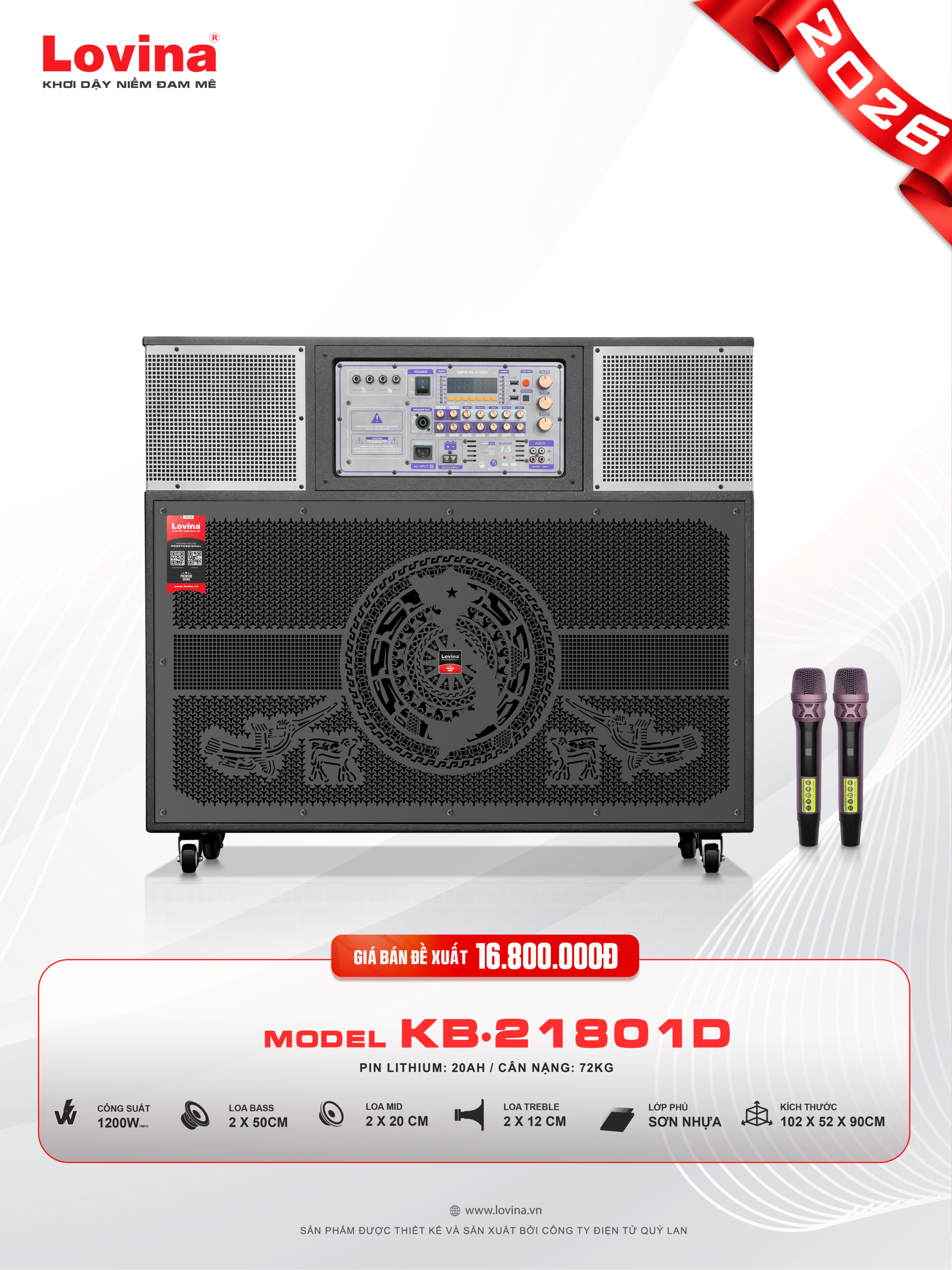 KB21801D banner scaled Lovina | Loa kéo, Loa karaoke, Âm thanh chính hãng