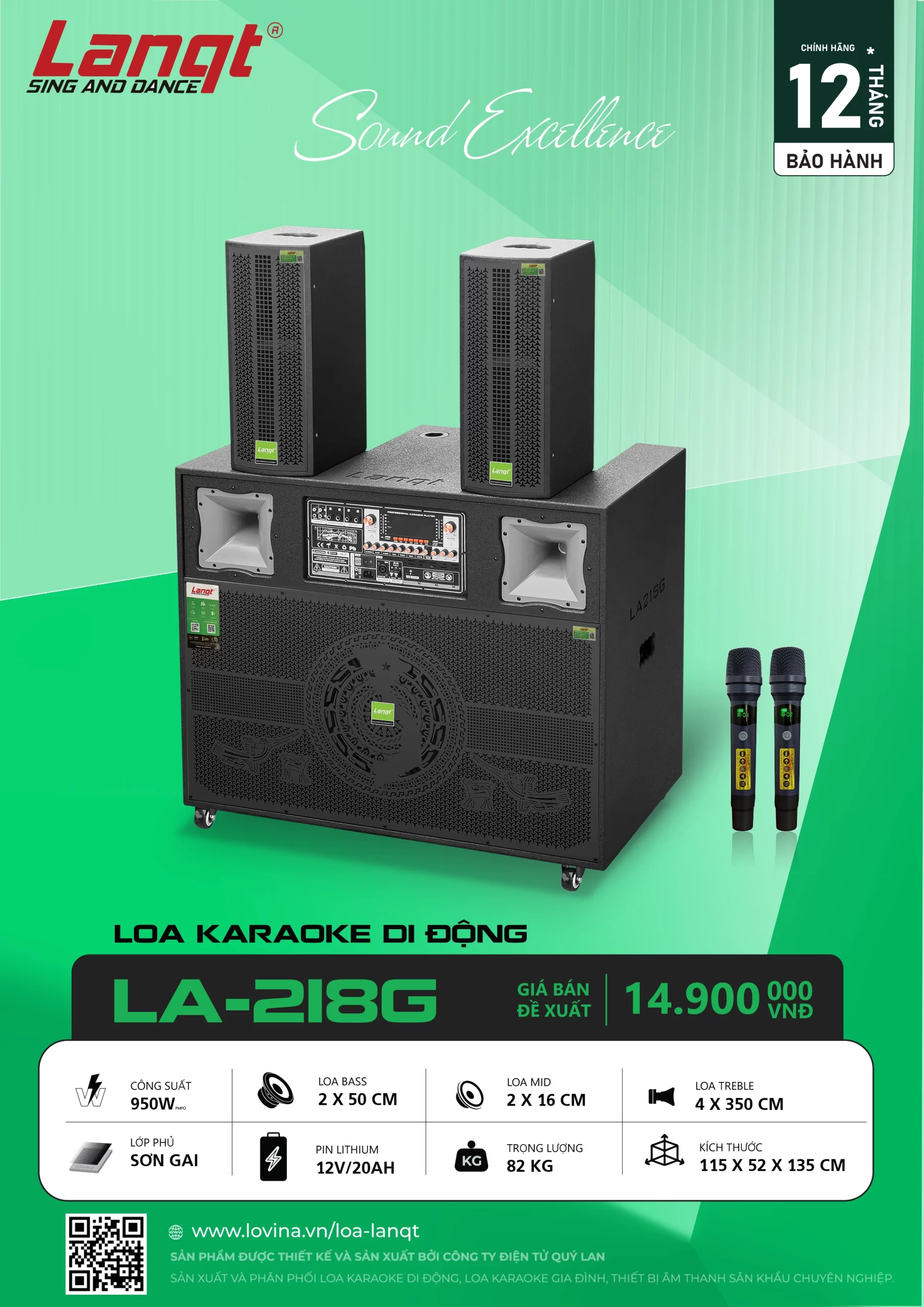 Loa kéo Lanqt LA-218G Bass đôi 50cm 5 Lovina | Loa kéo, Loa karaoke, Âm thanh chính hãng LA 218G den web scaled Lovina | Loa kéo, Loa karaoke, Âm thanh chính hãng