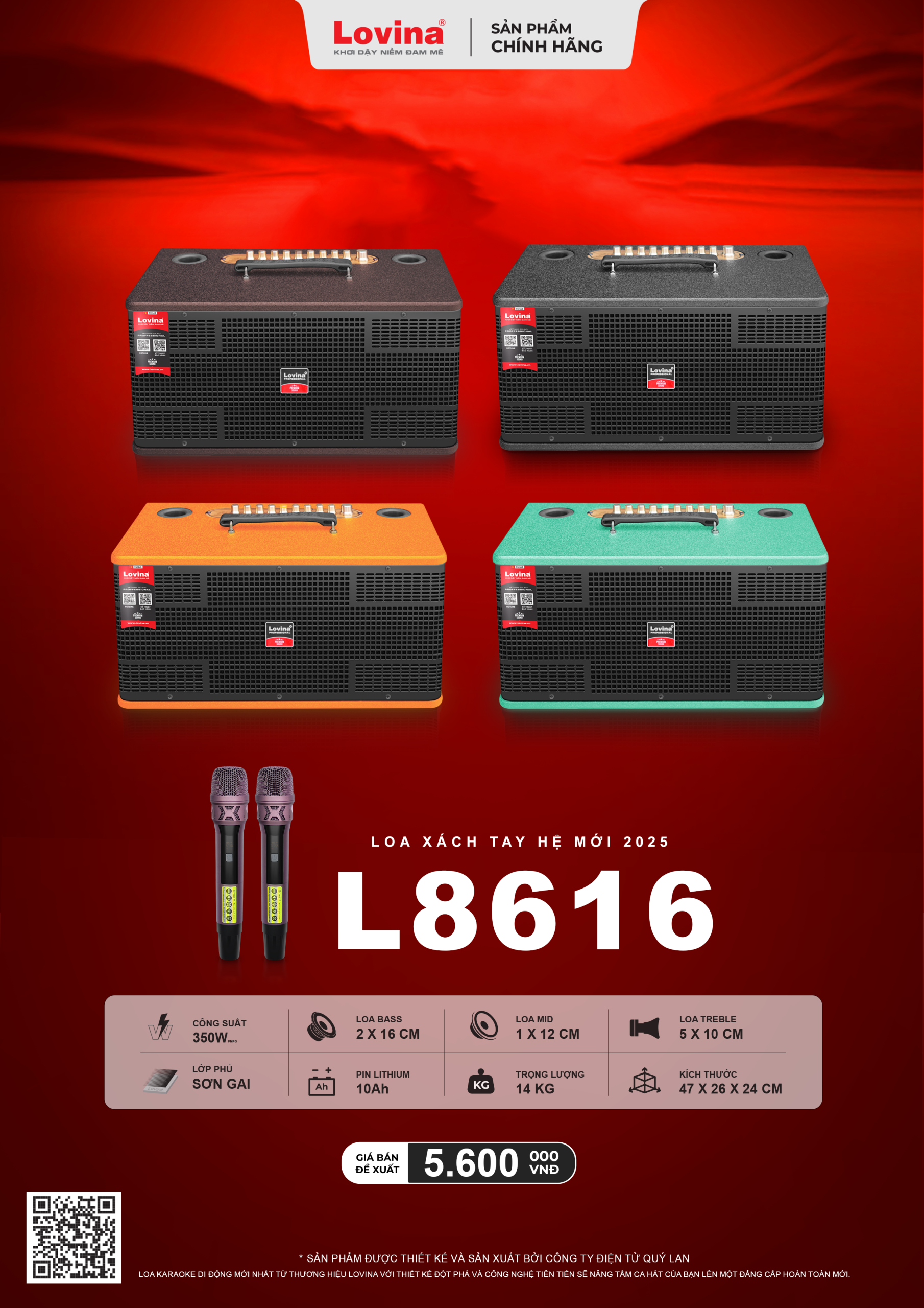 L8616 MOI scaled Lovina | Loa kéo, Loa karaoke, Âm thanh chính hãng