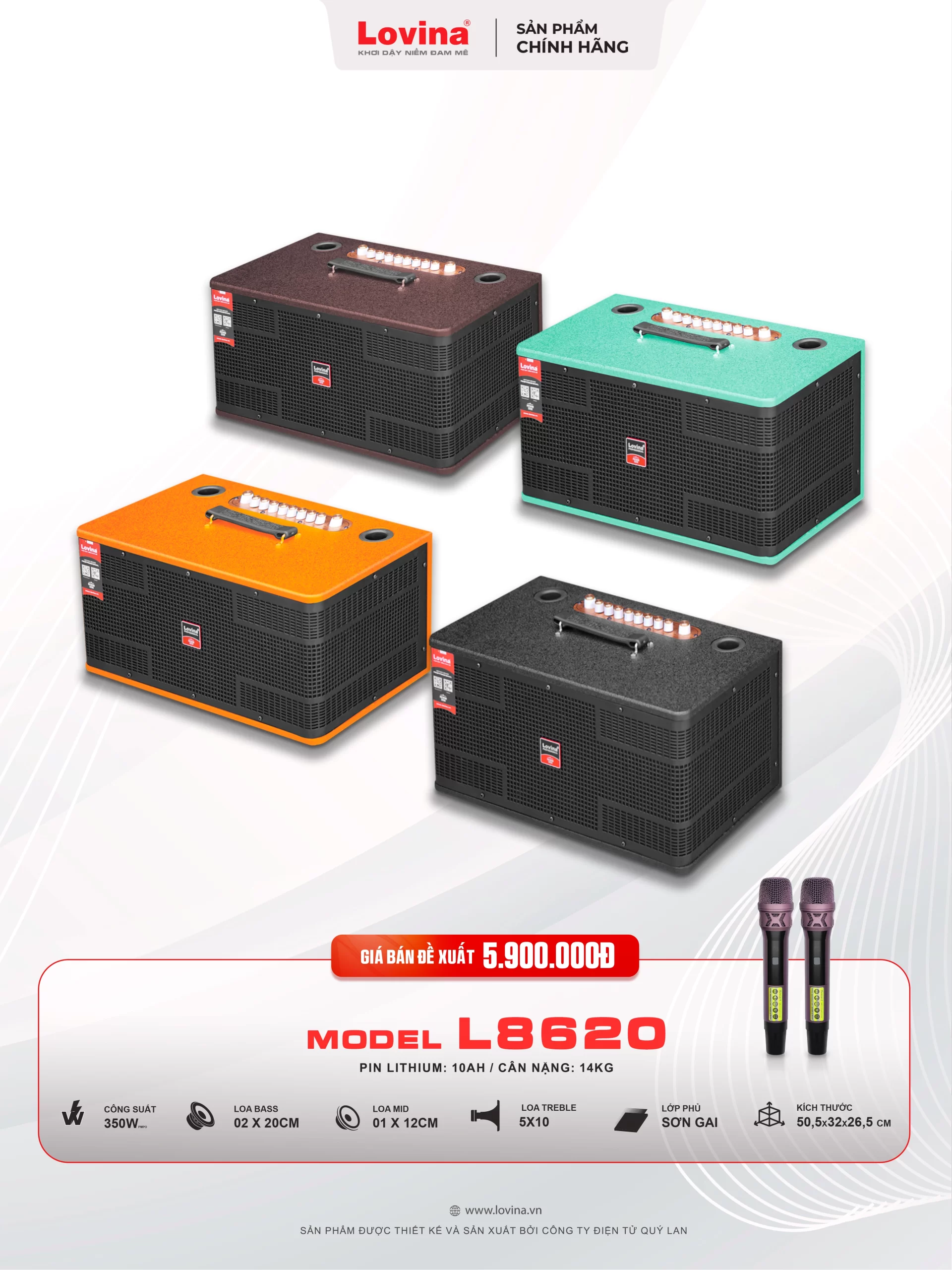 Loa xách tay Lovina L8620 bass 20cm đôi L8620 BANNER WEB scaled Lovina | Loa kéo, Loa karaoke, Âm thanh chính hãng
