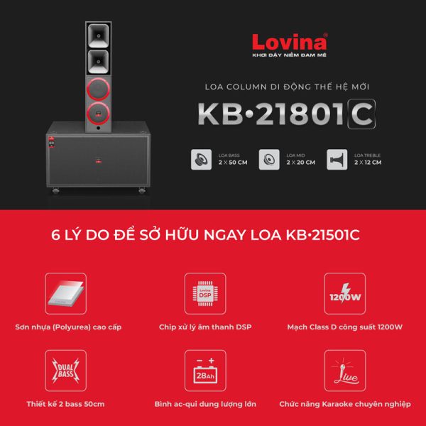 KB21801C 25 Lovina | Loa kéo, Loa karaoke, Âm thanh chính hãng