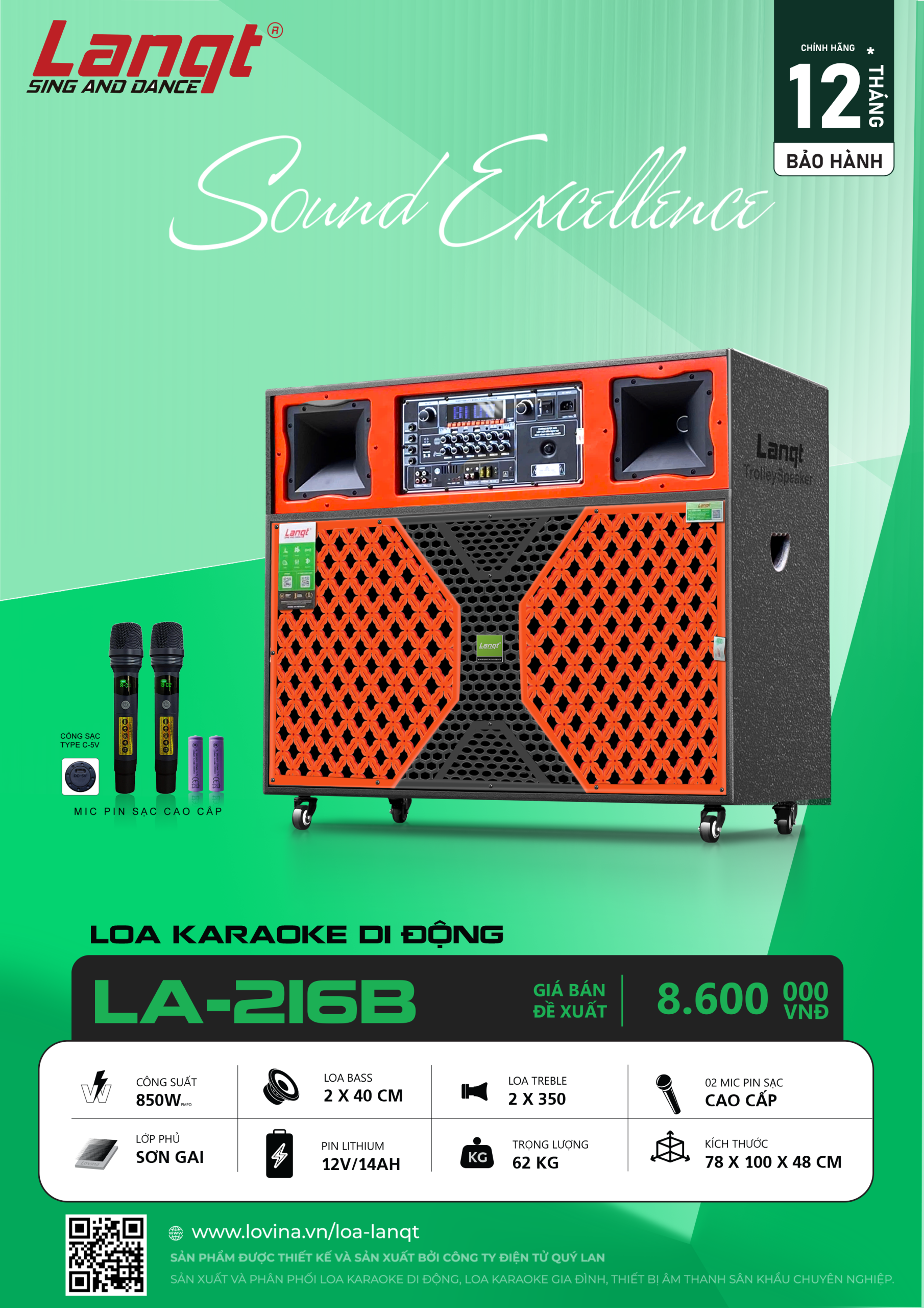 LA 216B BANNER scaled Lovina | Loa kéo, Loa karaoke, Âm thanh chính hãng