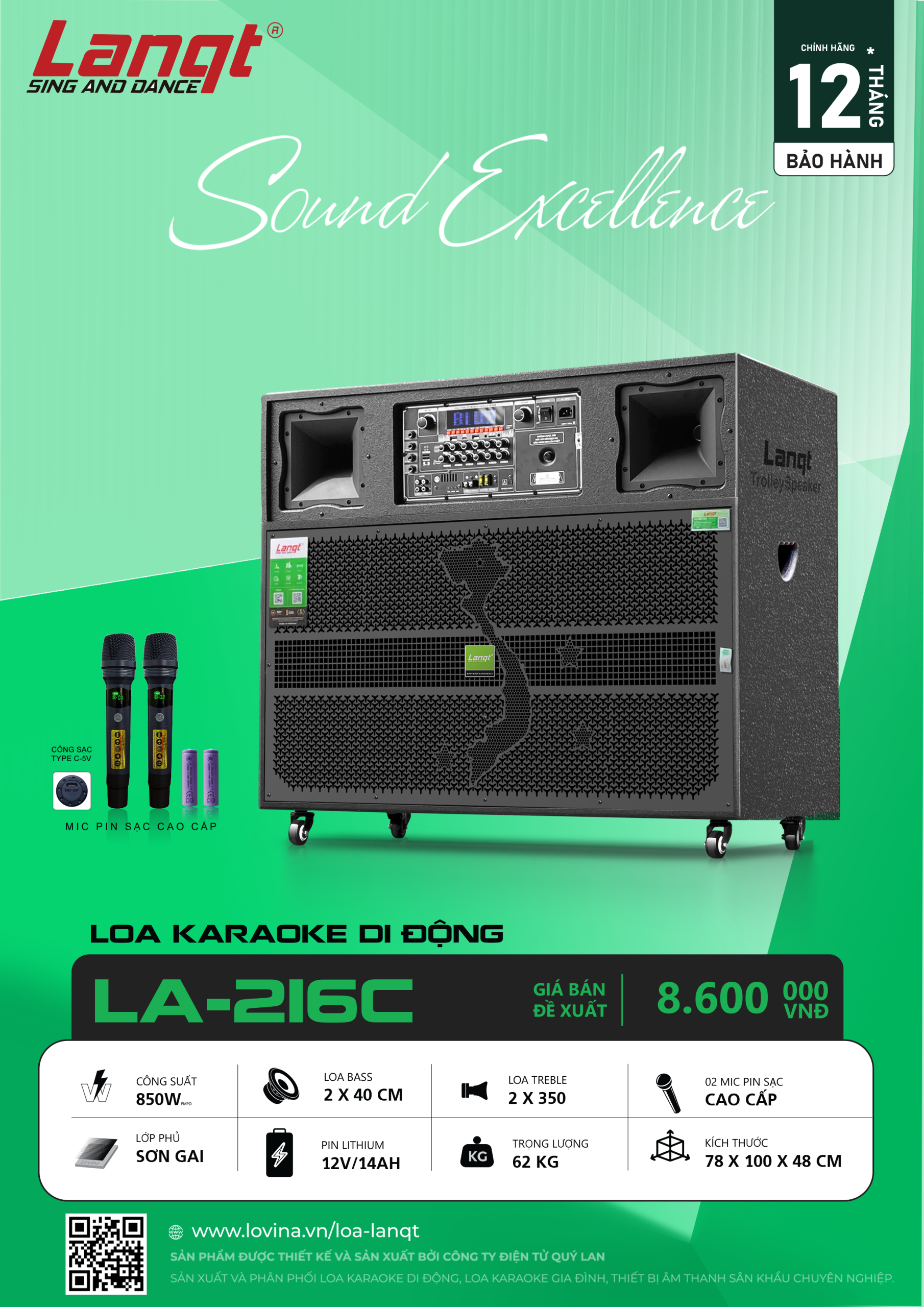 LA 216C BANNE scaled Lovina | Loa kéo, Loa karaoke, Âm thanh chính hãng