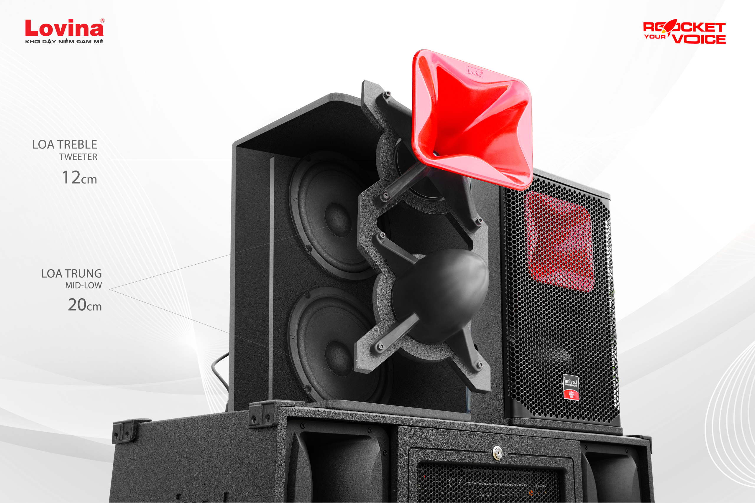 K 218M 03 scaled Lovina | Loa kéo, Loa karaoke, Âm thanh chính hãng