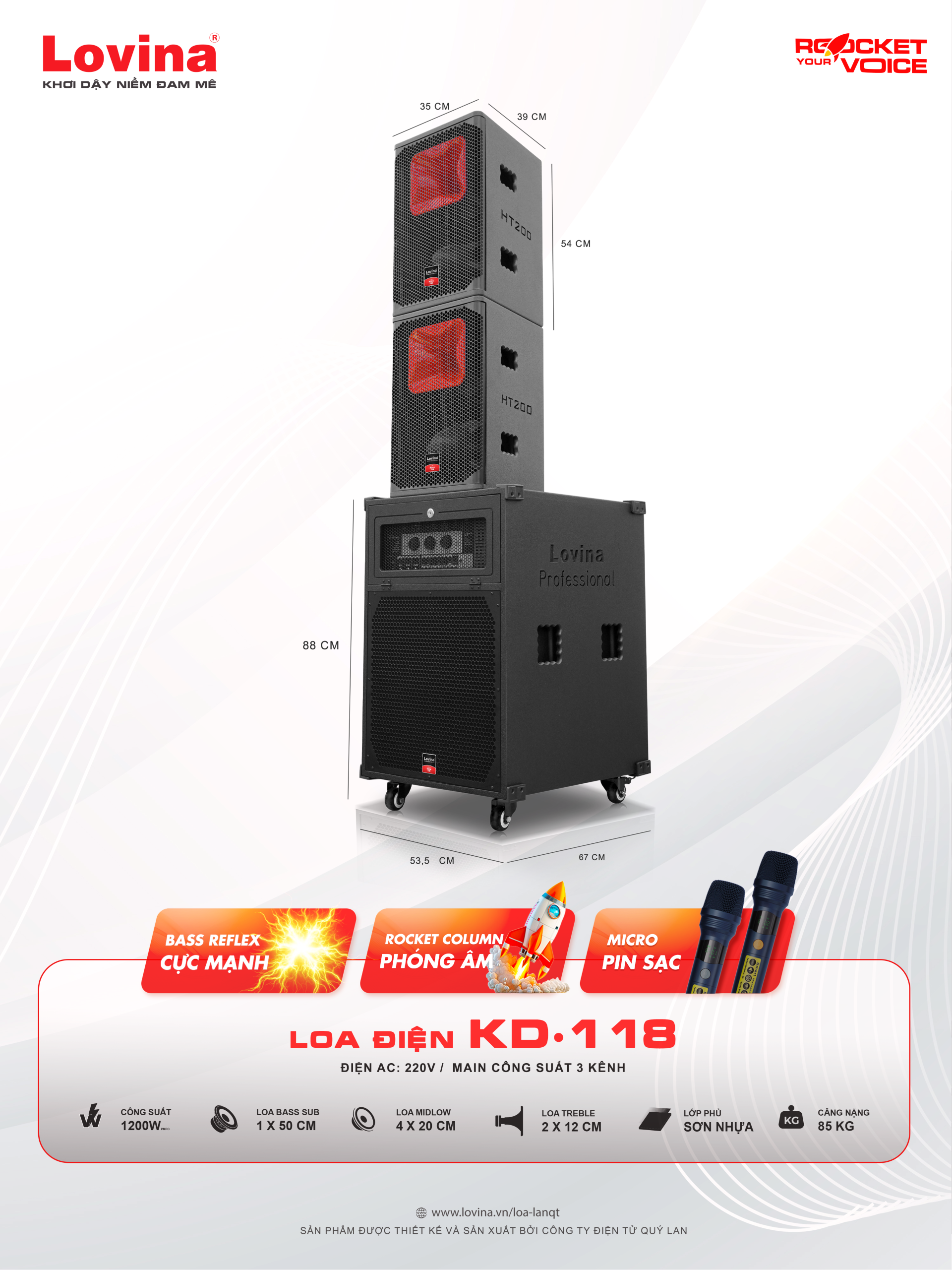 KD 118VS BANNER scaled Lovina | Loa kéo, Loa karaoke, Âm thanh chính hãng