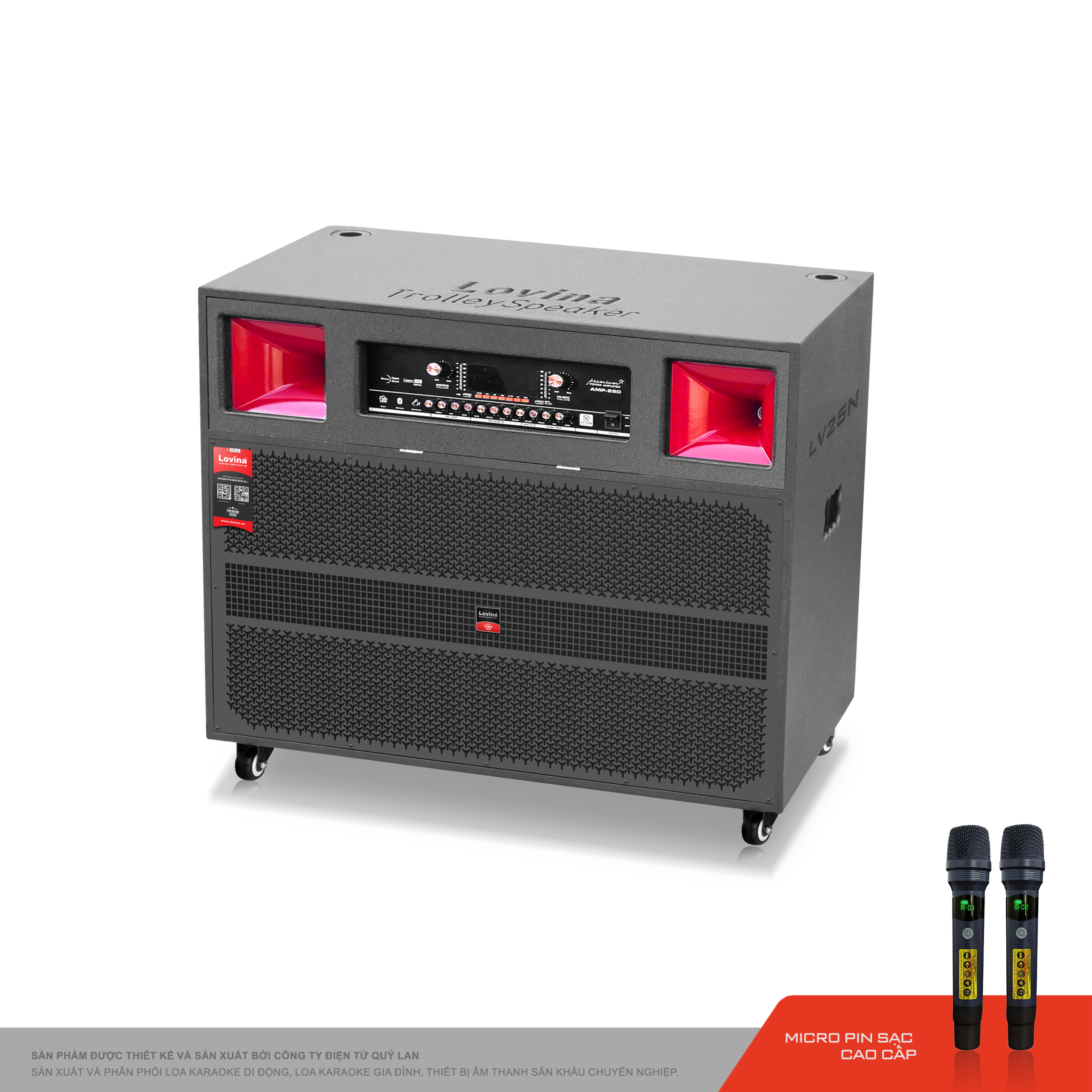 Loa karaoke di động Lovina LV-25N 6 Lovina | Loa kéo, Loa karaoke, Âm thanh chính hãng LV25V 01 scaled Lovina | Loa kéo, Loa karaoke, Âm thanh chính hãng