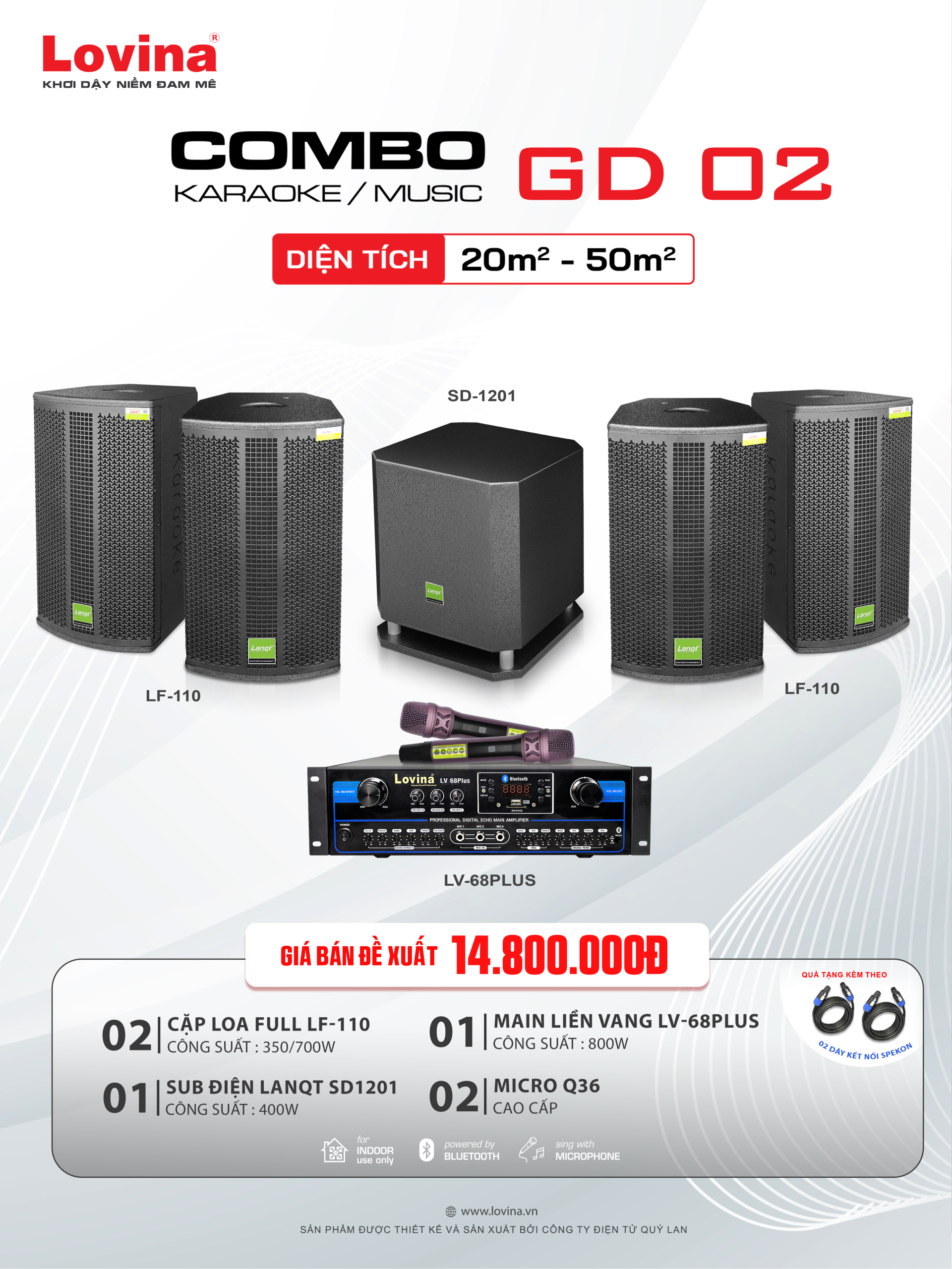 Lovina COMBO GD02 NEW scaled Lovina | Loa kéo, Loa karaoke, Âm thanh chính hãng