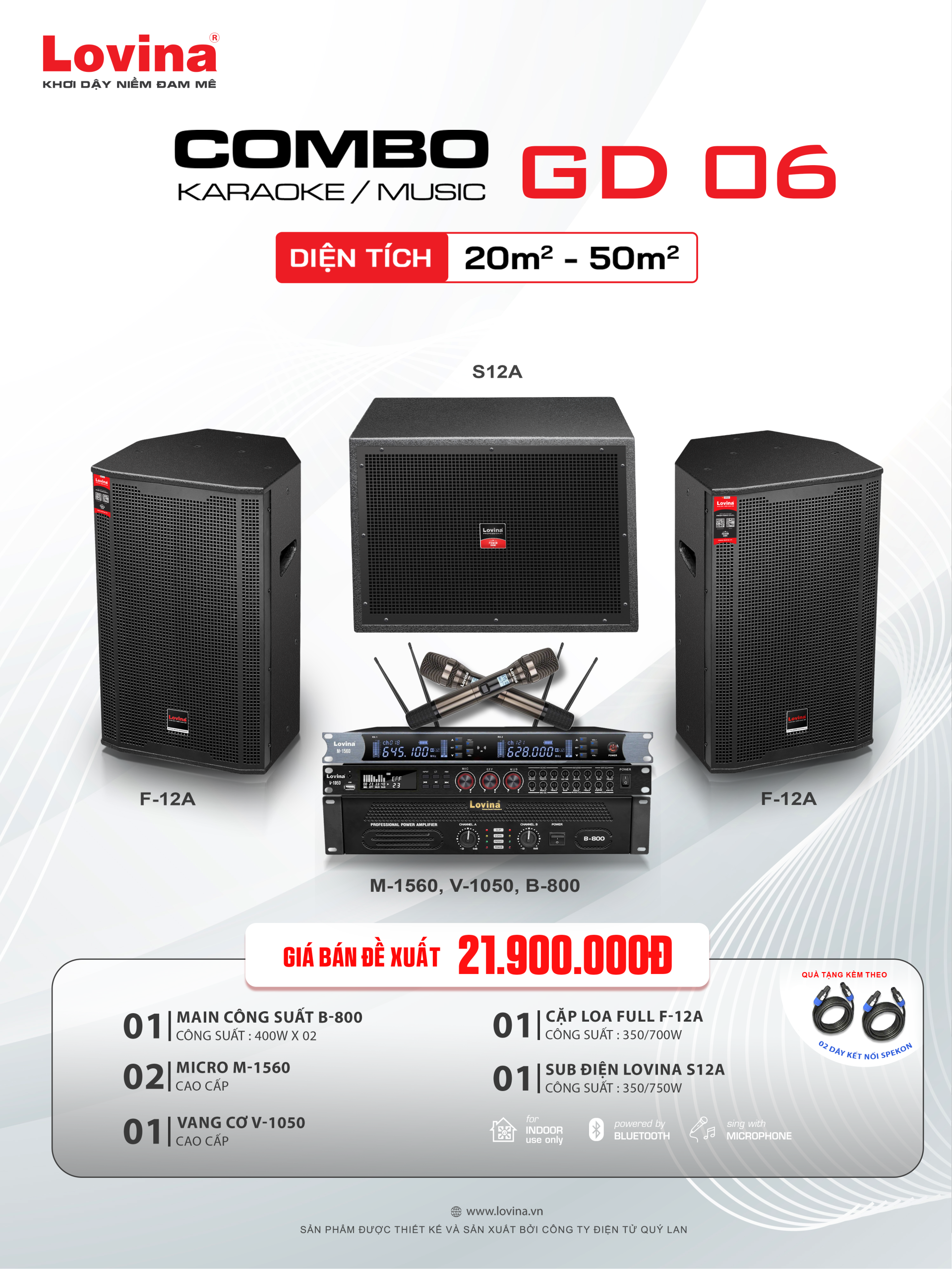Lovina COMBO GD06 NEW scaled Lovina | Loa kéo, Loa karaoke, Âm thanh chính hãng