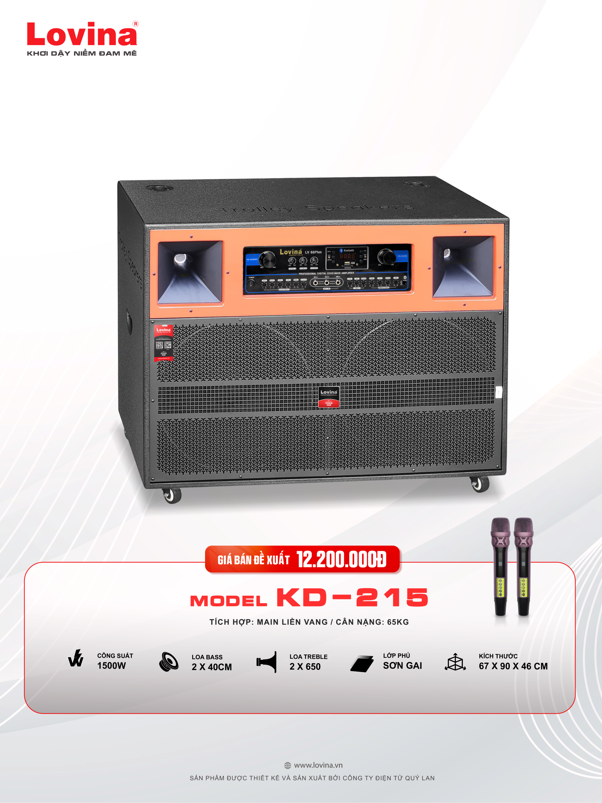 KD 215 2026 scaled Lovina | Loa kéo, Loa karaoke, Âm thanh chính hãng