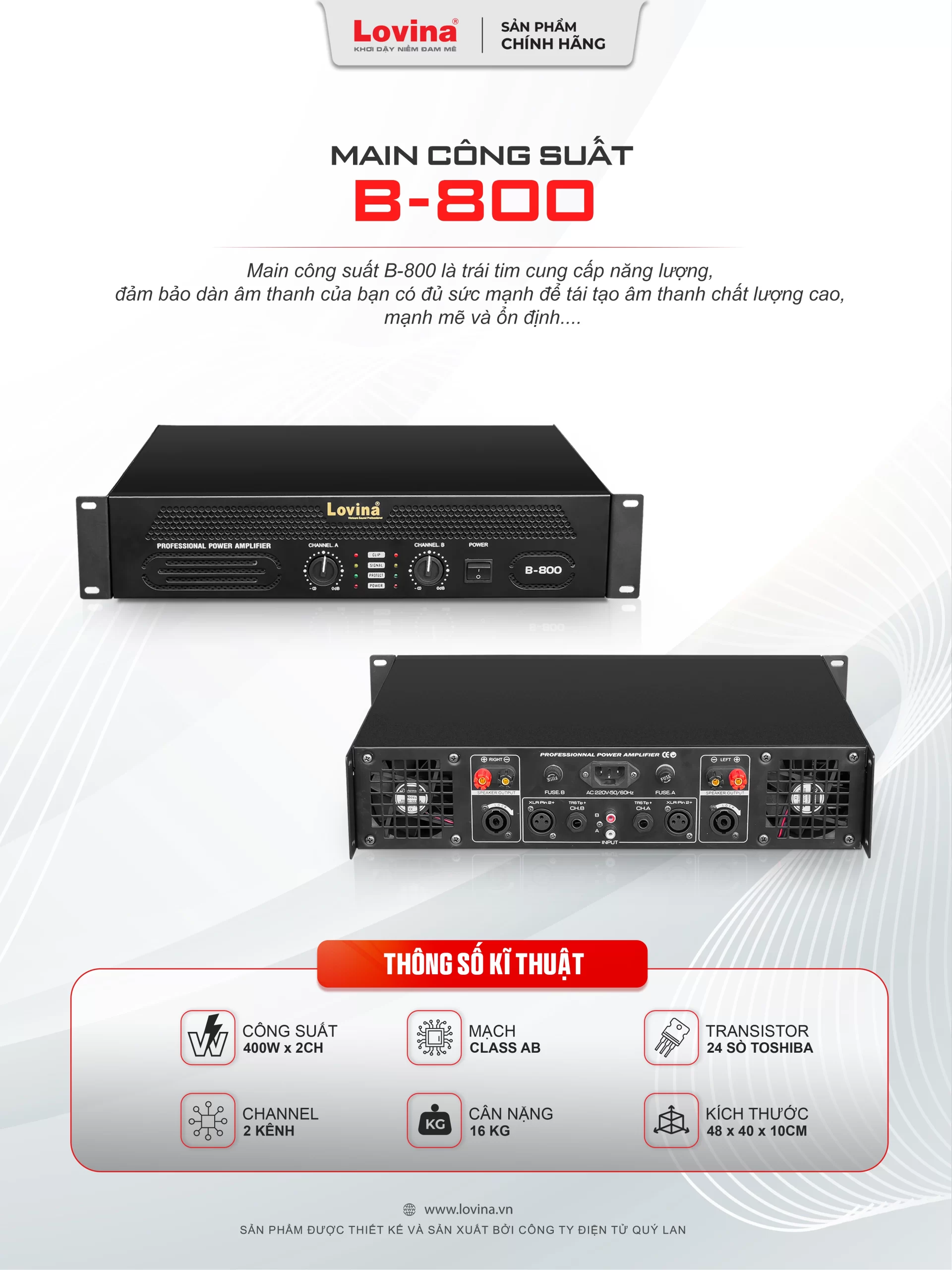 b800 web scaled Lovina | Loa kéo, Loa karaoke, Âm thanh chính hãng