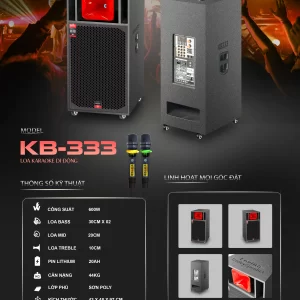 KB 333 banner copy Lovina | Loa kéo, Loa karaoke, Âm thanh chính hãng